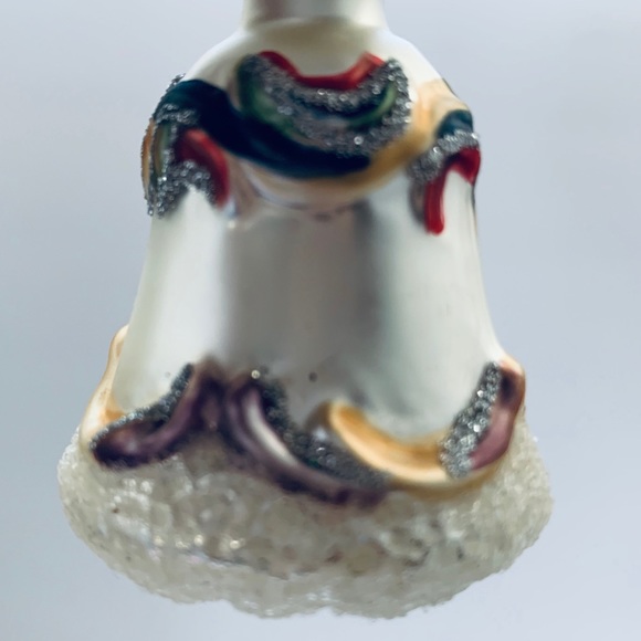 Vintage Germany Santa Bell Glass Ornament - Picture 3 of 8